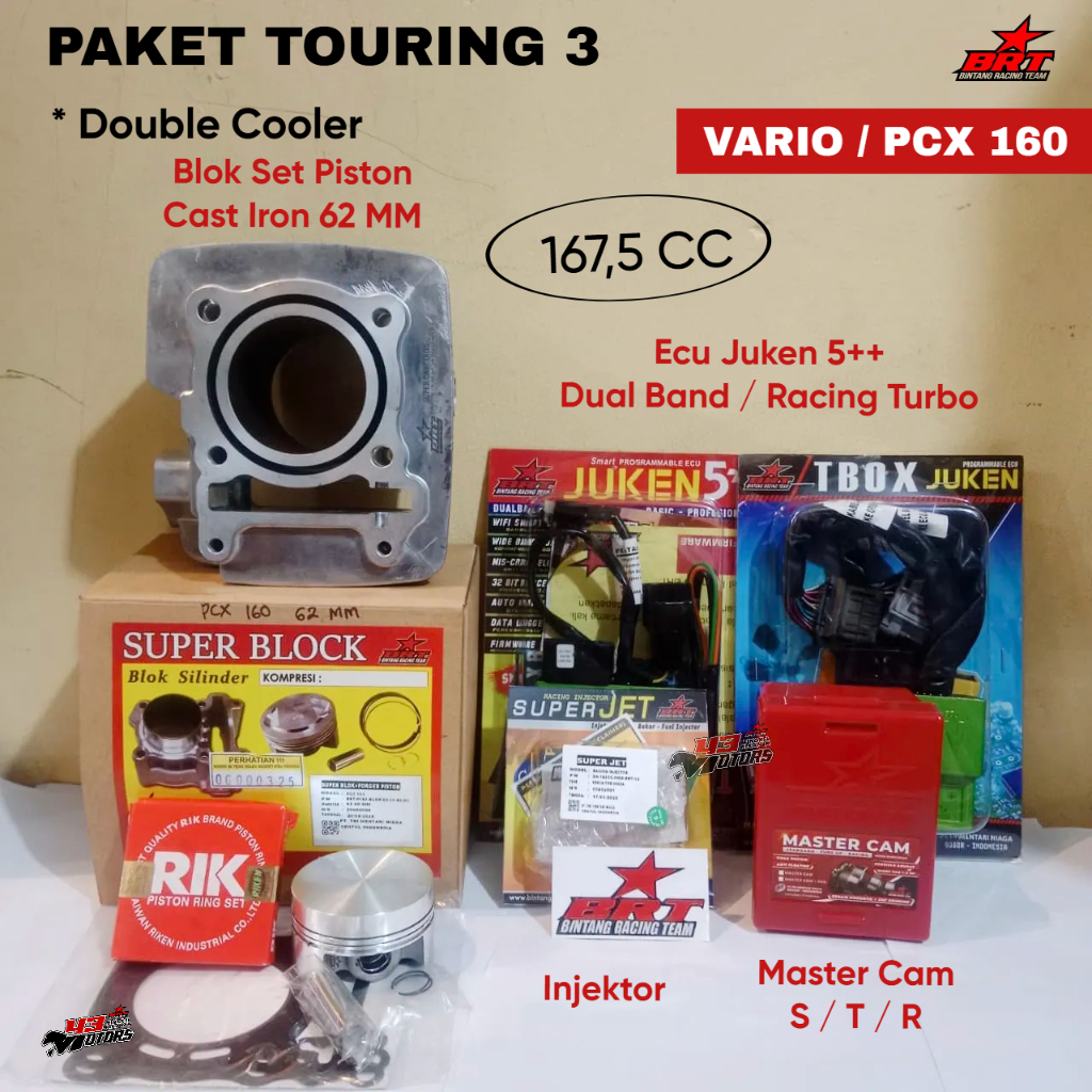PAKET TOURING 3 VARIO/PCX/ADV 160 || PAKET BORE UP BRT VARIO/PCX 160