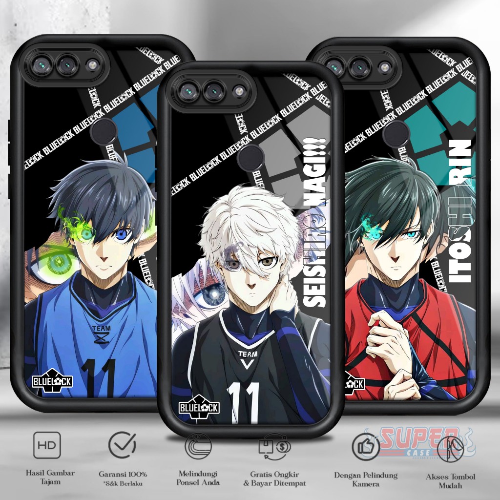 Case Hp For XIAOMI 8 LITE BLUELOCK 6 SoftCase Glossy casing Handphone Silikon Glass