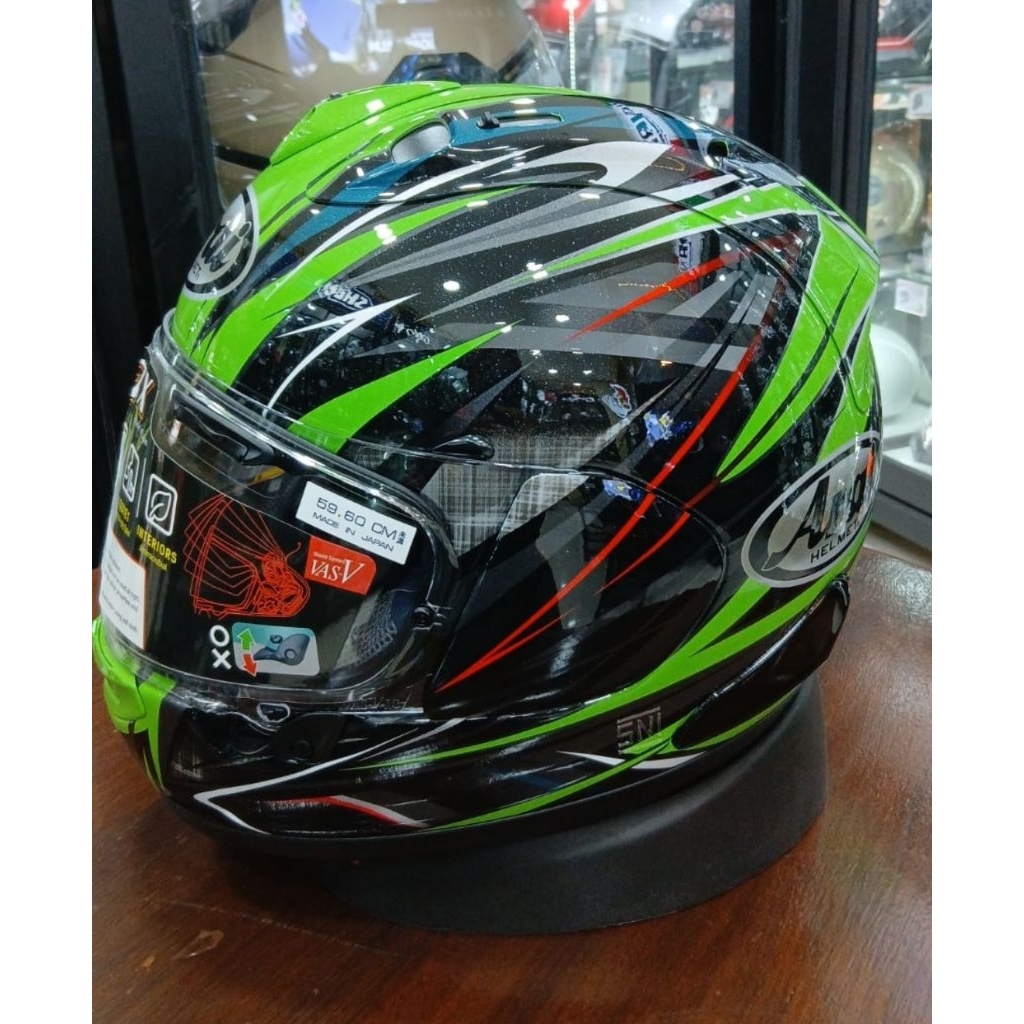 HELM ARAI FULLFACE RX-7X RADICAL GREEN ORIGINAL