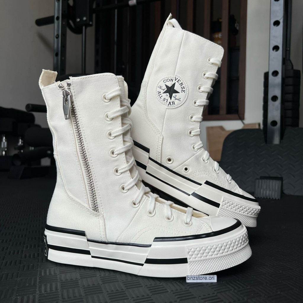 Sepatu Sneakers Wanita converse Chuck 70 Plus Xhi Black/White/Egret