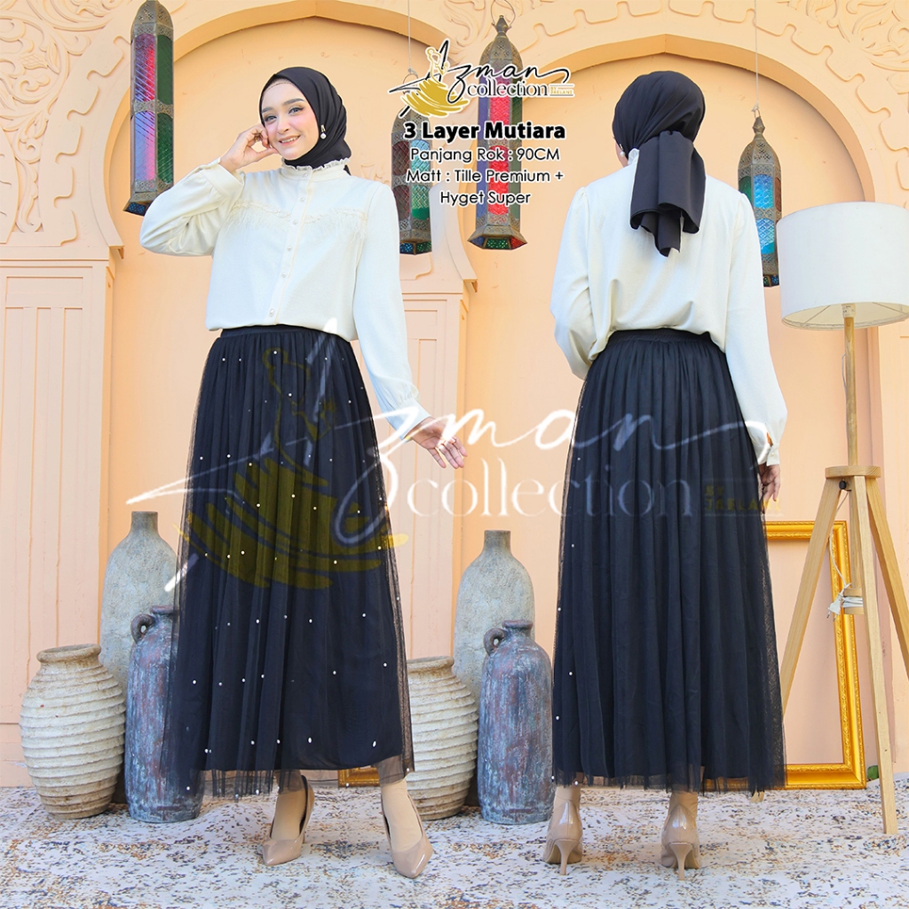 ROK TUTU MUTIARA TILE 4 LAPIS GIHTQUALITI--ROK TUTU TILE PREMIUM--ROK TUTU TILE LEMBUT--ROK TUTU PAN