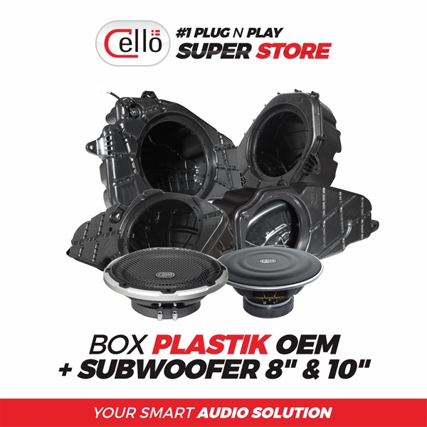 CELLO W10SL Subwoofer 10 Inch OEM Plastik – Suara Bass Nendang untuk Audio Mobil