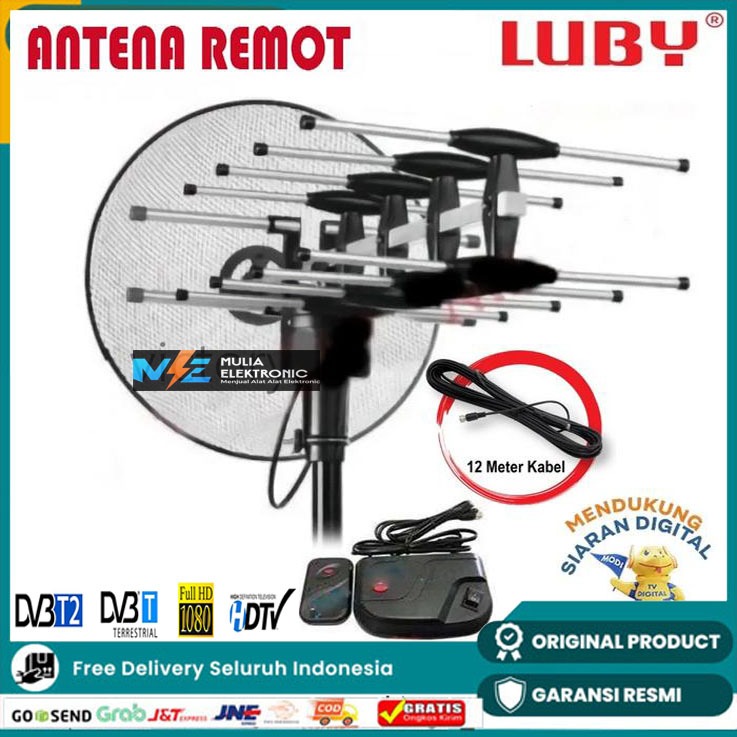 ANTENA TV DIGITAL LUBY L AR-888 SUPORT STB / ANTENA TV MODEL PARABOLA SINYAL KUAT FULL SET LENGKAP