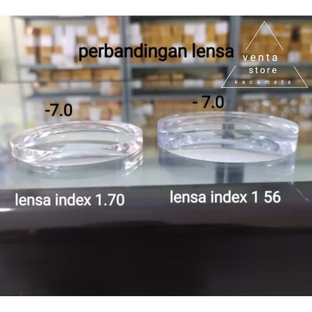 Lensa Minus Tanpa Cylinder Tipis  Hi.170 Bahan Kaca