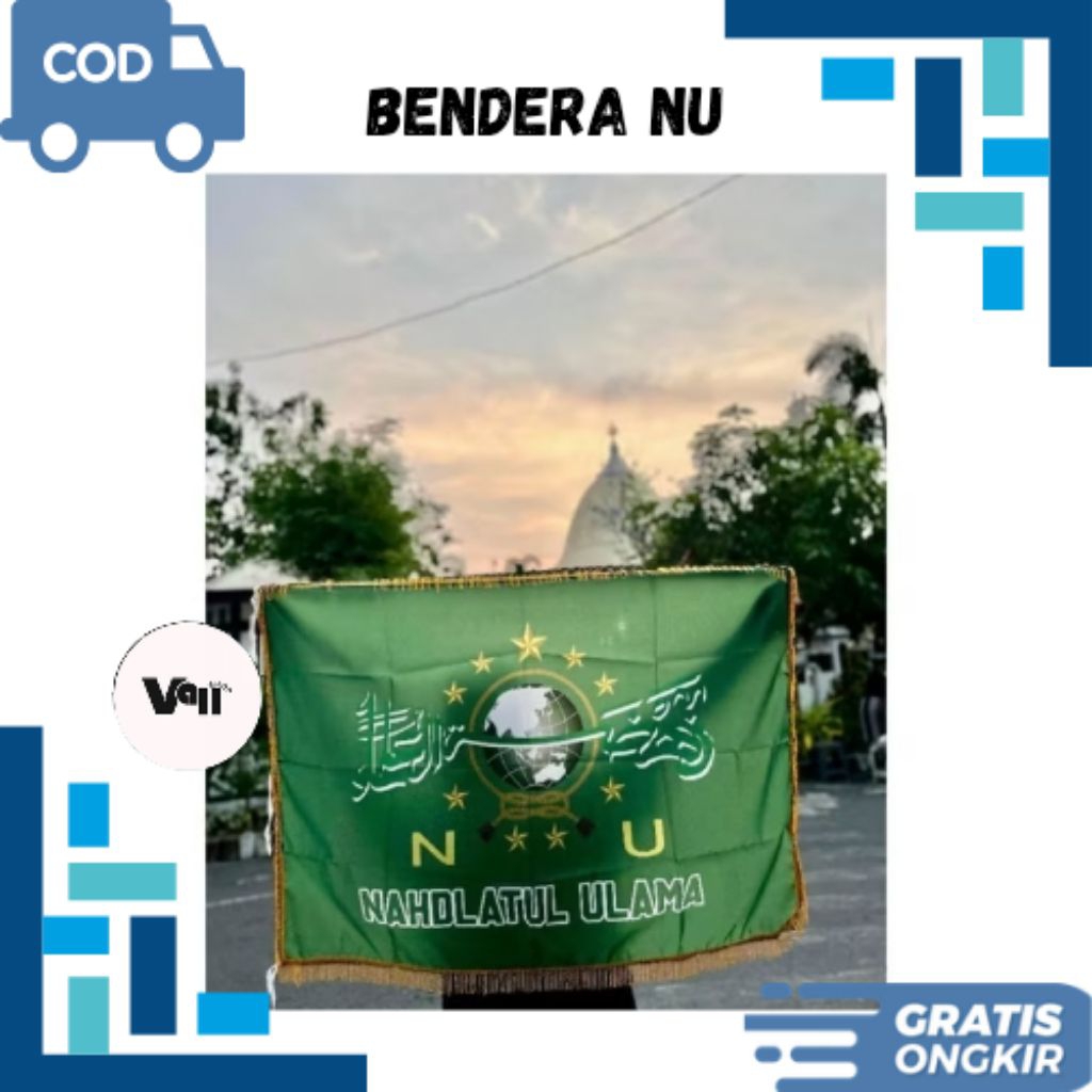 Bendera NU Hijau Bendera NU Rumbai Bendera NU Nahdlatul Ulama Hijau