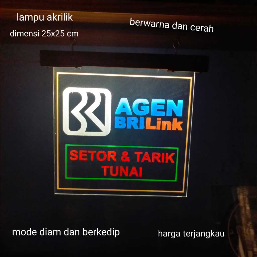 lampu agen brilink bri link set0r t4rik tun4i akrilik 25x25 lampu hias bisa custom reques colokan us