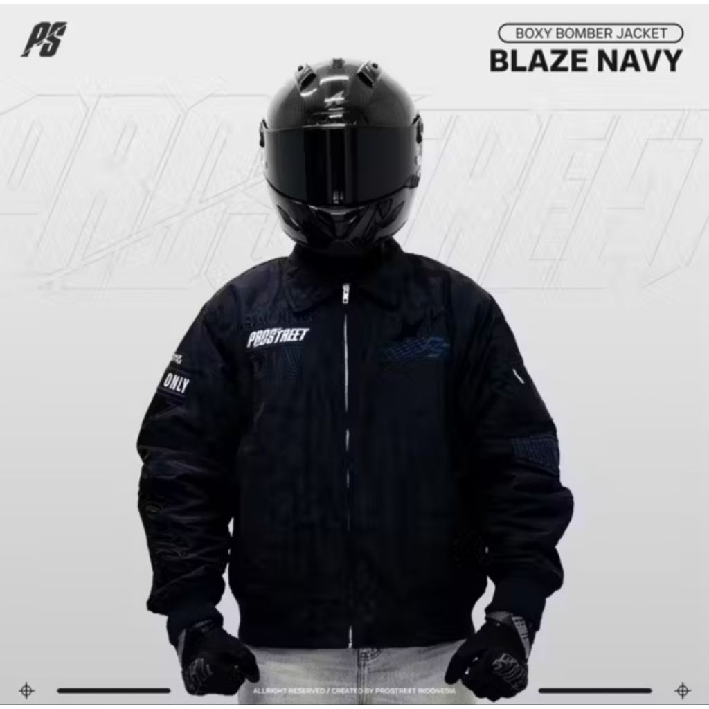 Jaket Boxy Bomber Prostreet Blaze Navy Taslan Camo  - Size XL