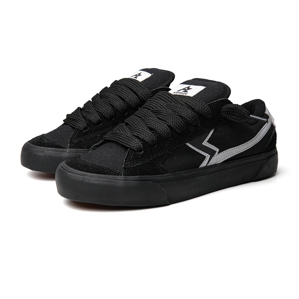 [TURUN HARGA ] Sepatu Gemuk ARPRIZE - ARF 1 BLACK REFLEKTIVE Sneakers Original Lokal Brand