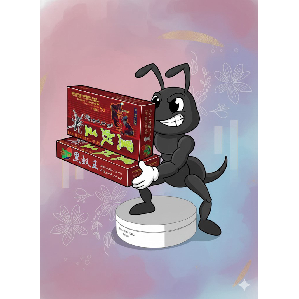 Obatkuat Capsule SemutHitamAfrika isi 9 Sachet Kemasan Doff Terbaru Berhologram