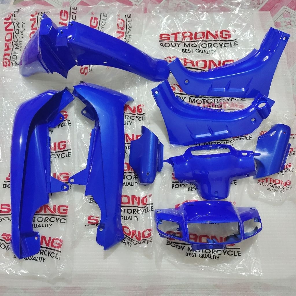 STRONG Complete Set Body Bodi Set Suzuki Satria 2T 2Tak Lumba Kopling Biru Original STRONG