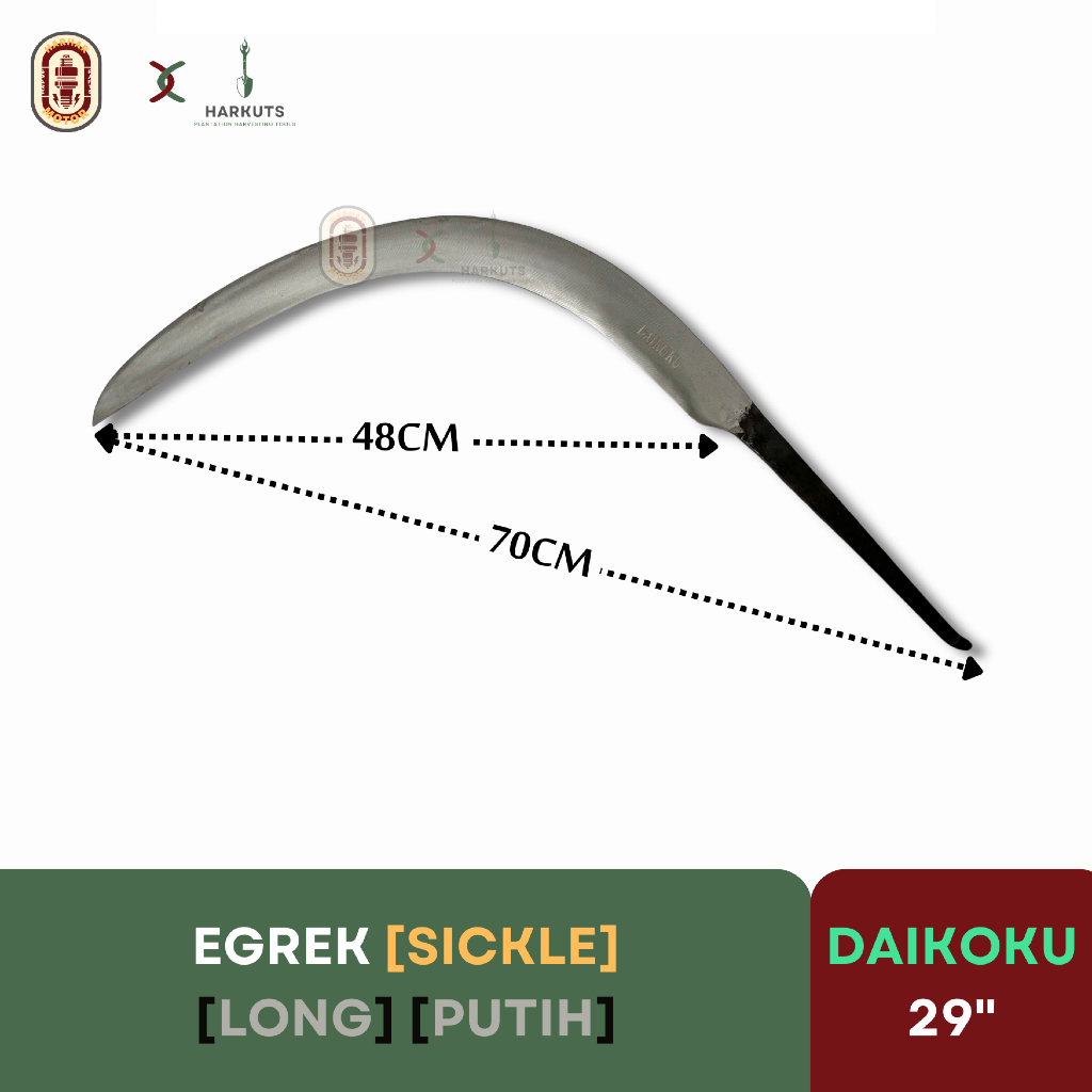 HMC X HARKUTS EGREK SAWIT 29” LONG SICKLE 29INCH LONG DAIKOKU ORIGINAL PUTIH