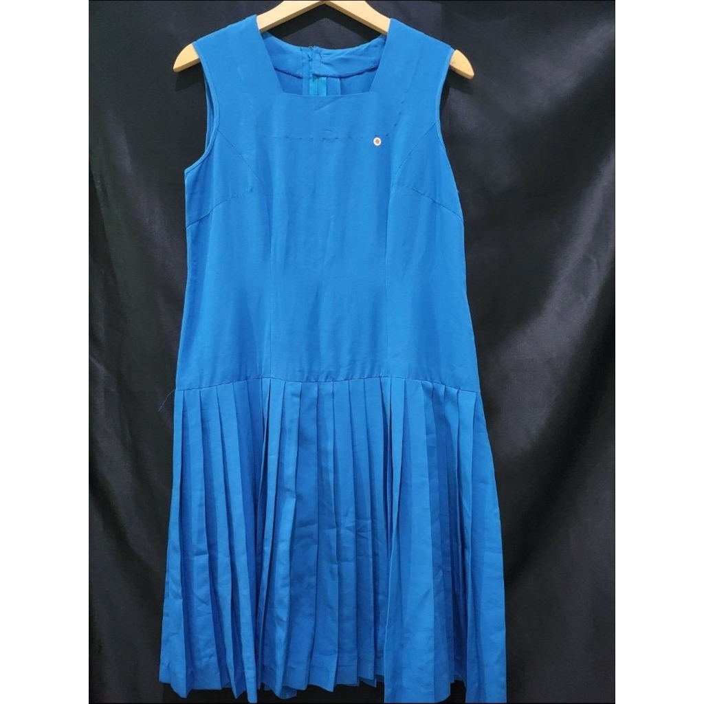 B6 dress kutung biru laut