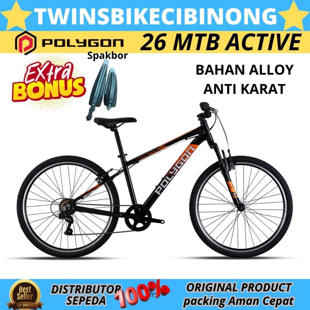 Sepeda Gunung MTB 26 POLYGON ACTIVE REM V BRAKE