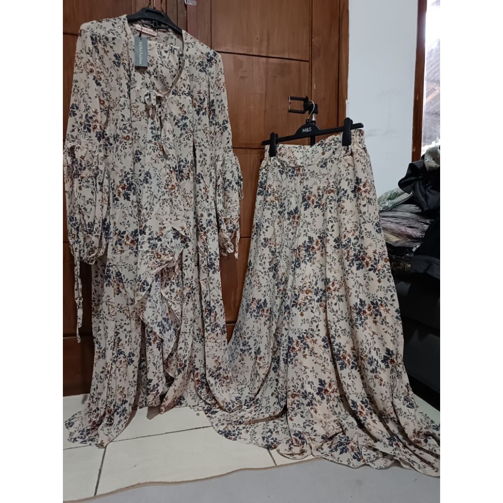 Setelan palazzo ceruty premium