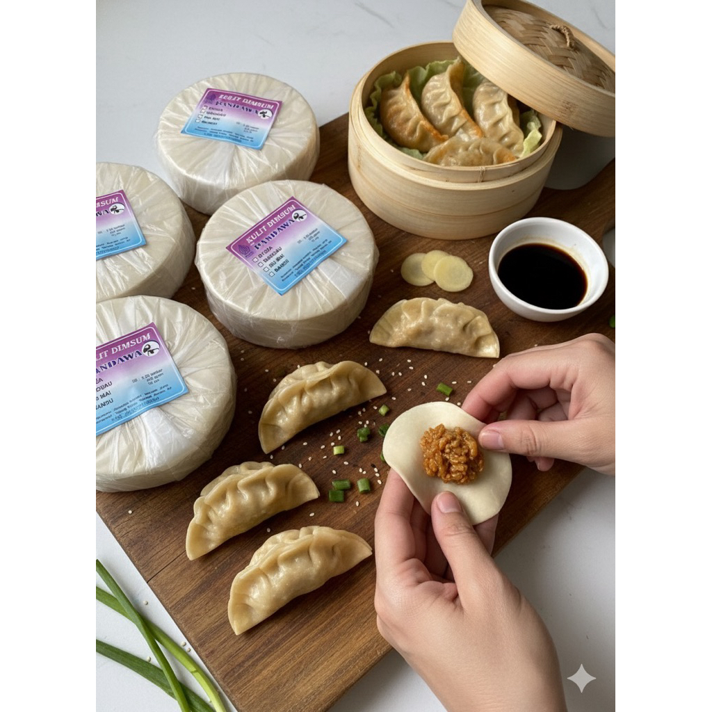 KULIT DIMSUM KULIT PANGSIT FROZEN diameter 10 cm kulit dimsum gyoza pangsit