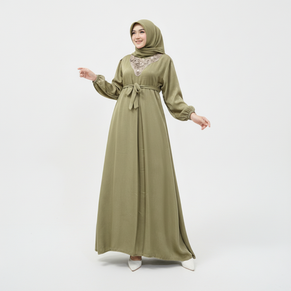 Baju Gamis Wanita Mewah Elegan Terbaru Lebaran 2026