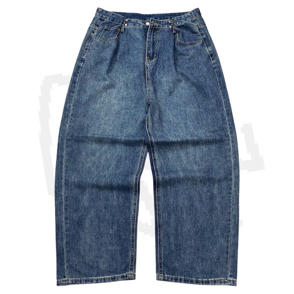 Unknown Baggy blue washed jeans