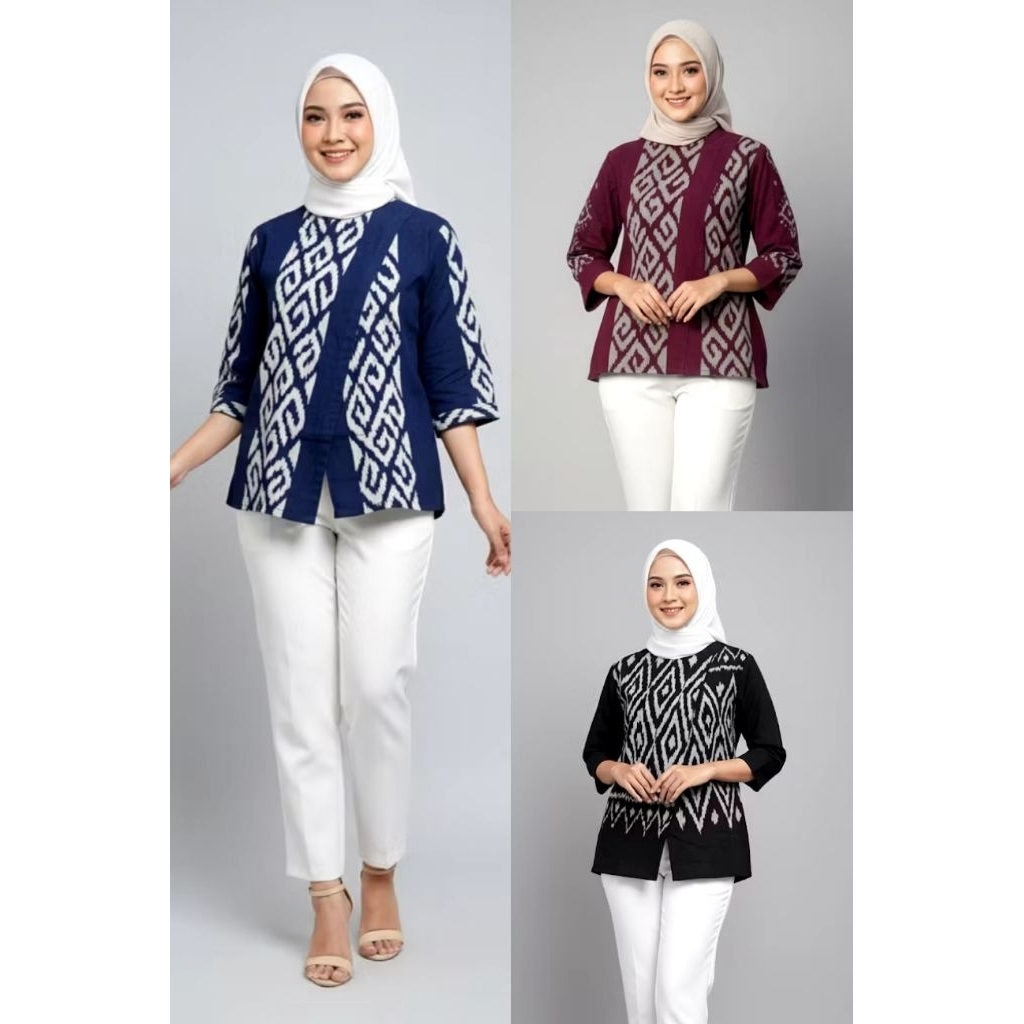 Bluse Tenun Wanita - Baju Tenun Kondangan - Baju Tenun Wanita