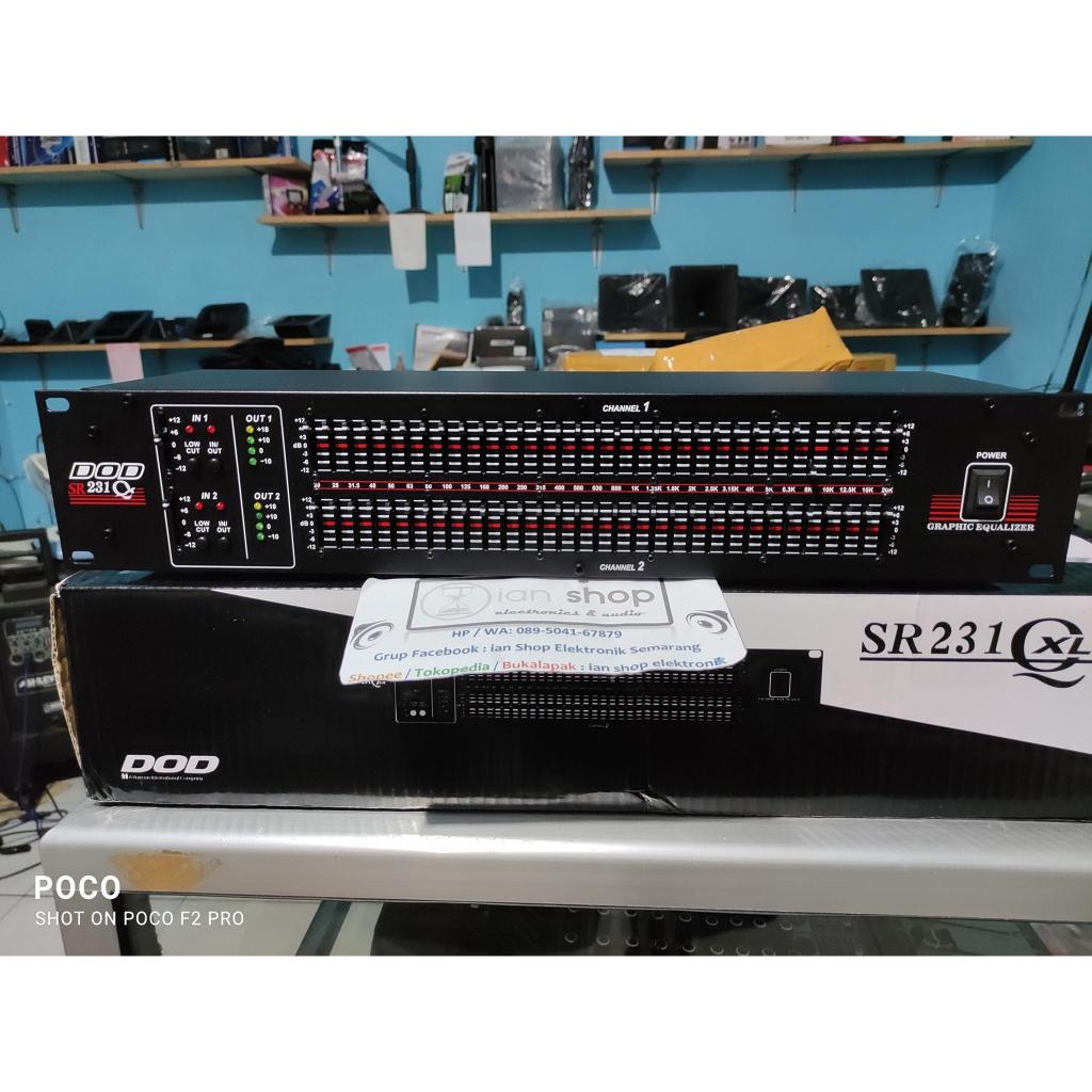 Equalizer DOD SR231 DOD SR 231 XLR Grade A 2 x 31 Channel Dual Channel Equalizer DOD Graphic 2U Ori 