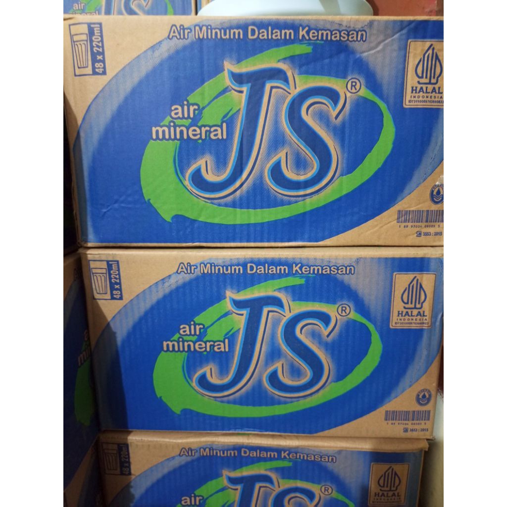Air Mineral Gelas Merk JS 220 ML Isi 48 Pcs