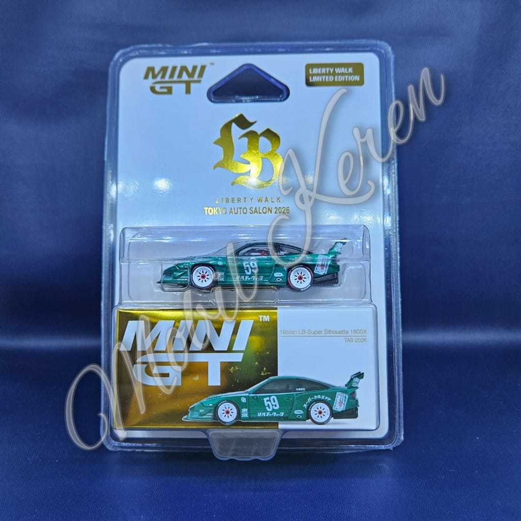 Diecast Mini GT Liberty Walk 1163 Nissan LB-Super Silhouette 180SX Tokyo Auto Salon 2026 grey ban ka