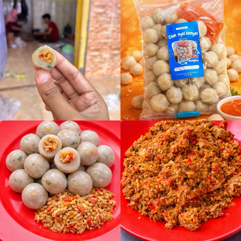 CILOK isi ayam suwir mercon isi 50biji (free saus)