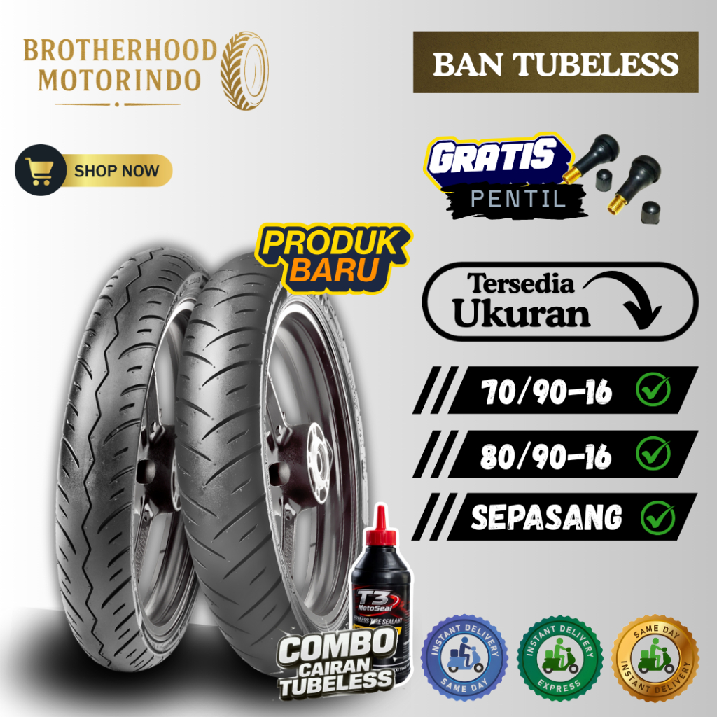 (PAKET SEPASANG) BAN MAXXIS M6211/M6212 RING 16 TUBELESS (70/90-16 / 80/90-16) BAN TUBLES / BAN MOTO