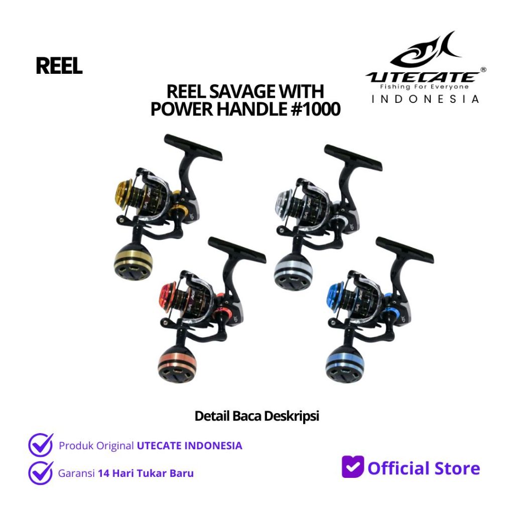 UTECATE SAVAGE Spinning Reel 1000 | 12+1 Ball Bearing | Powerful Drag