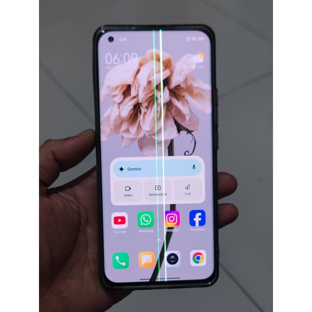 Xiaomi Mi 11 Ultra 5G 12/256 GB Warna Ceramic White Layar LCD Minus Bergaris