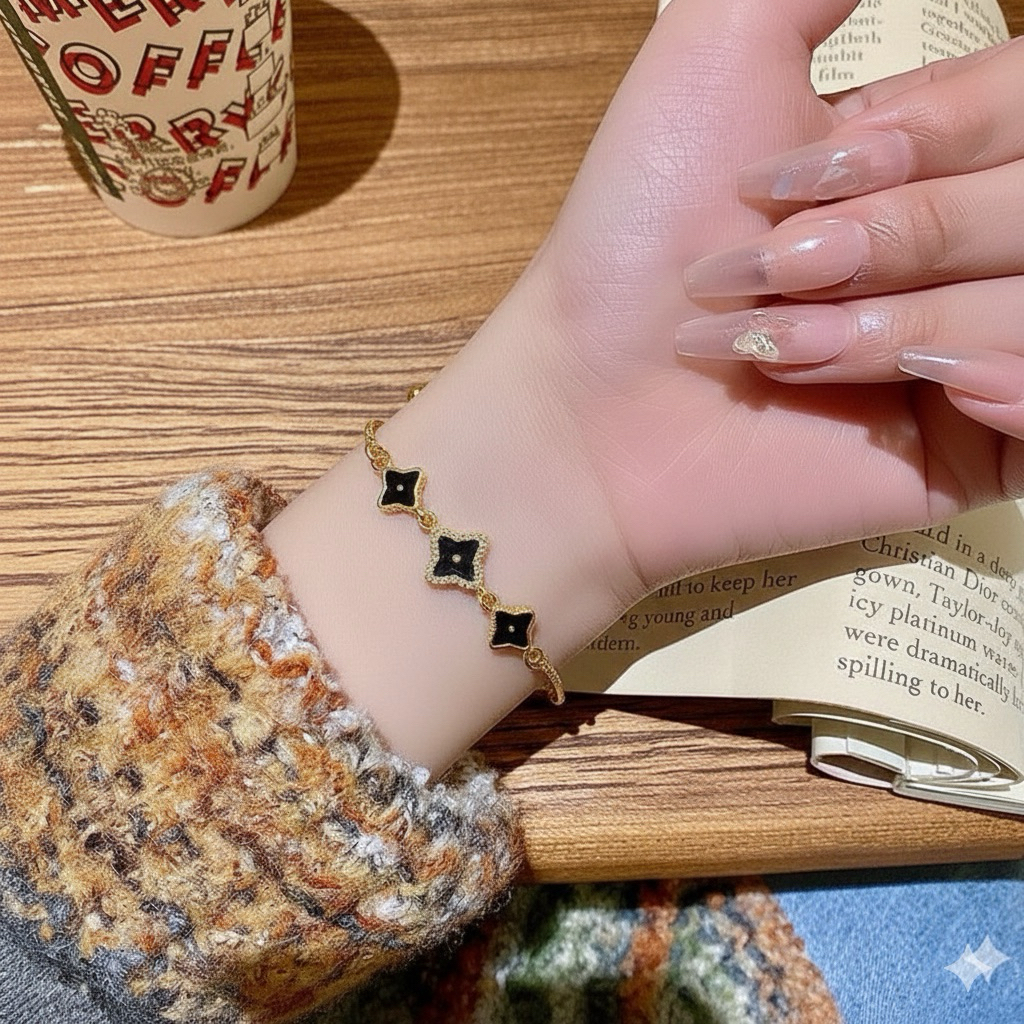 Gelang Serut Xuping Fashion wanita wanita mata hitam dan putih