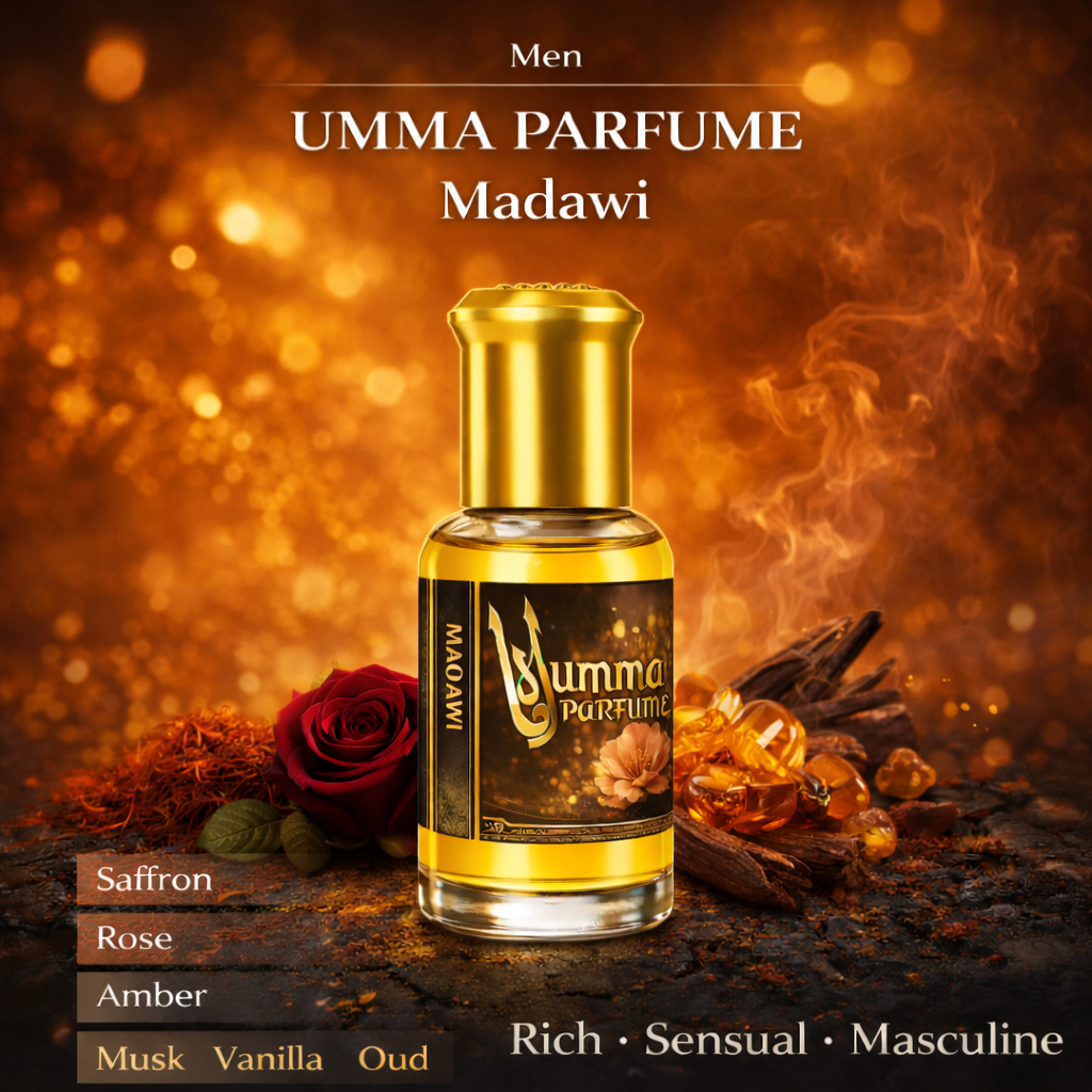 UMMA PARFUME Madawi | Parfum Pria & Wanita Tahan Lama | Parfum Shalat/Ibadah Tanpa Alkohol | Bibit M