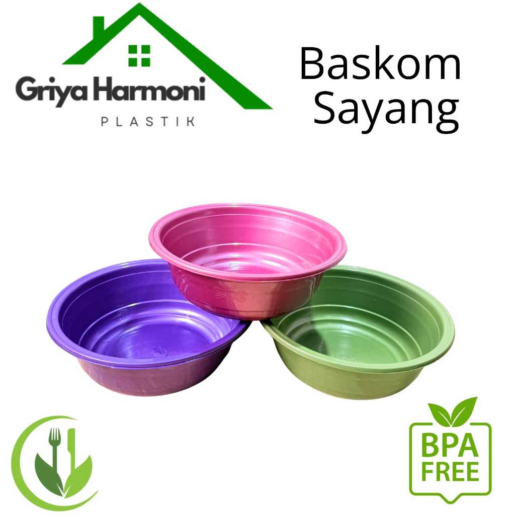 (48 PCS)BASKOM SAYANG 14 - BASKOM NASI HAJATAN - BASKOM BERKATAN BESAR - EMBER PLASTIK UKURAN 14