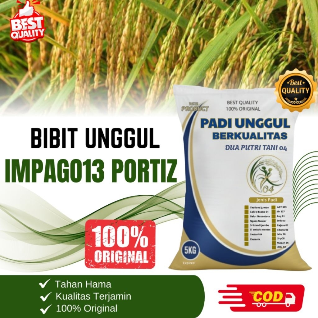 BIBIT PADI INPARI 13 PORTIZ kemasan 5kg