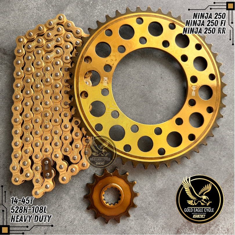 GEAR SET GIR SET RACING NINJA 250 SL MONO NINJA 250 FI 45T GOLD