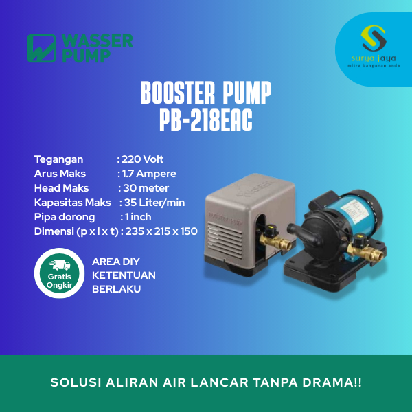 Wasser Pompa Air Booster PB 218EAC / Pompa Dorong Wasser
