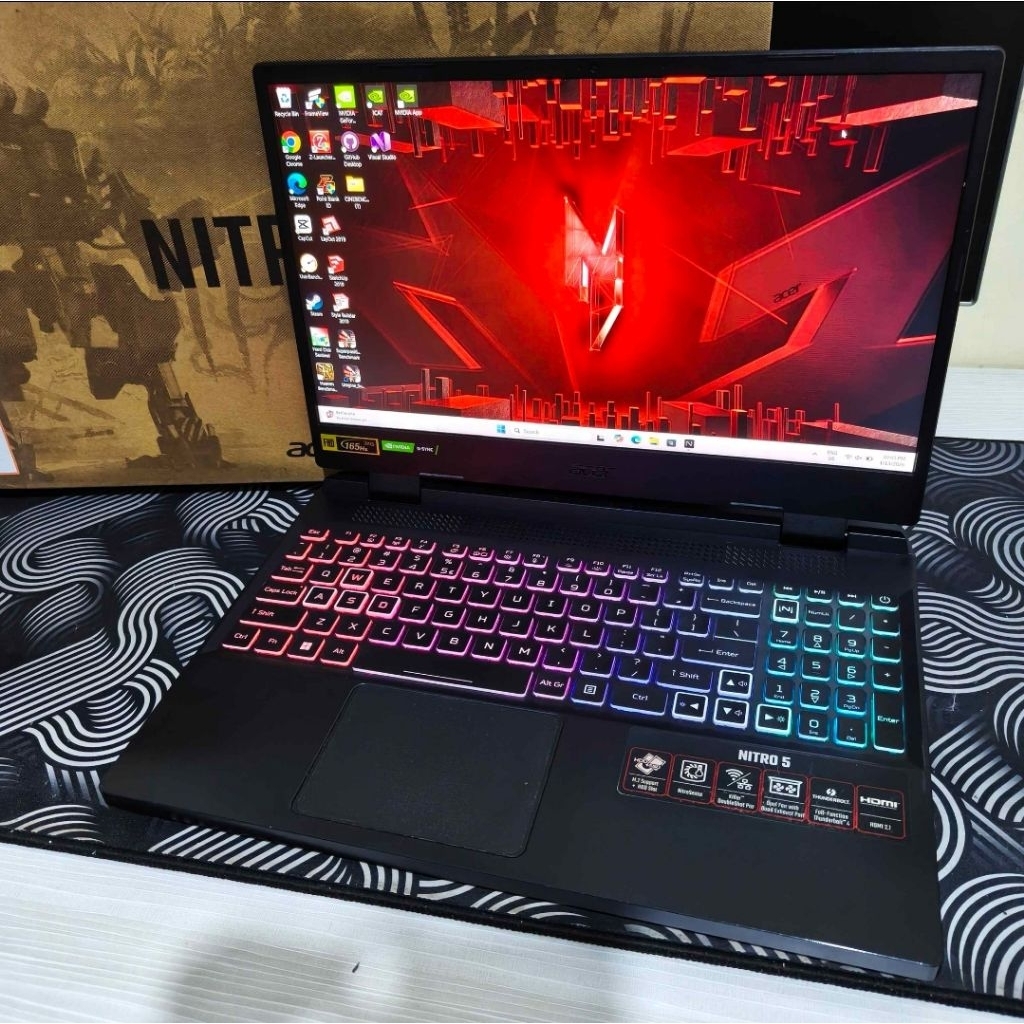 Acer Nitro 5 intel i9-12900H RTX3060 16/512 laptop gaming RTX 3060 intel gen 12 core i9 diatasnya i7