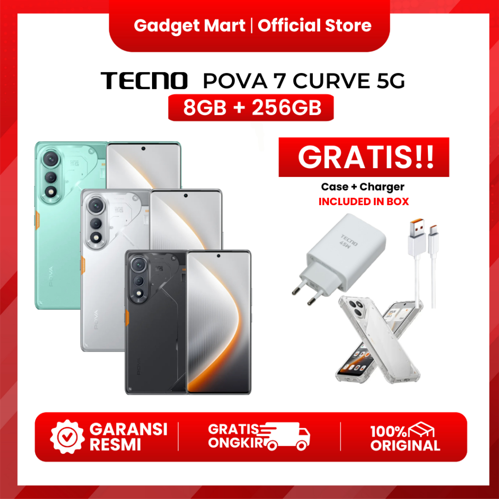 TECNO POVA 7 CURVE 5G - Garansi Resmi