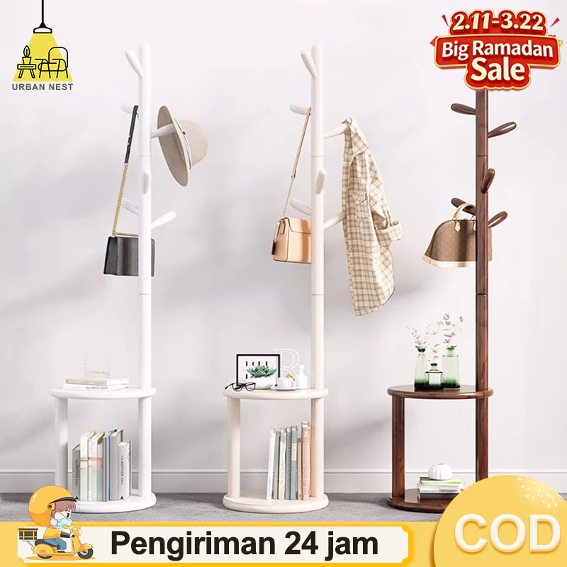 COD Hanger Gantungan Berdiri Tas Dan Topi Alas Bulat Desain Minimalis Untuk Rumah Anda Kuat Serbagun