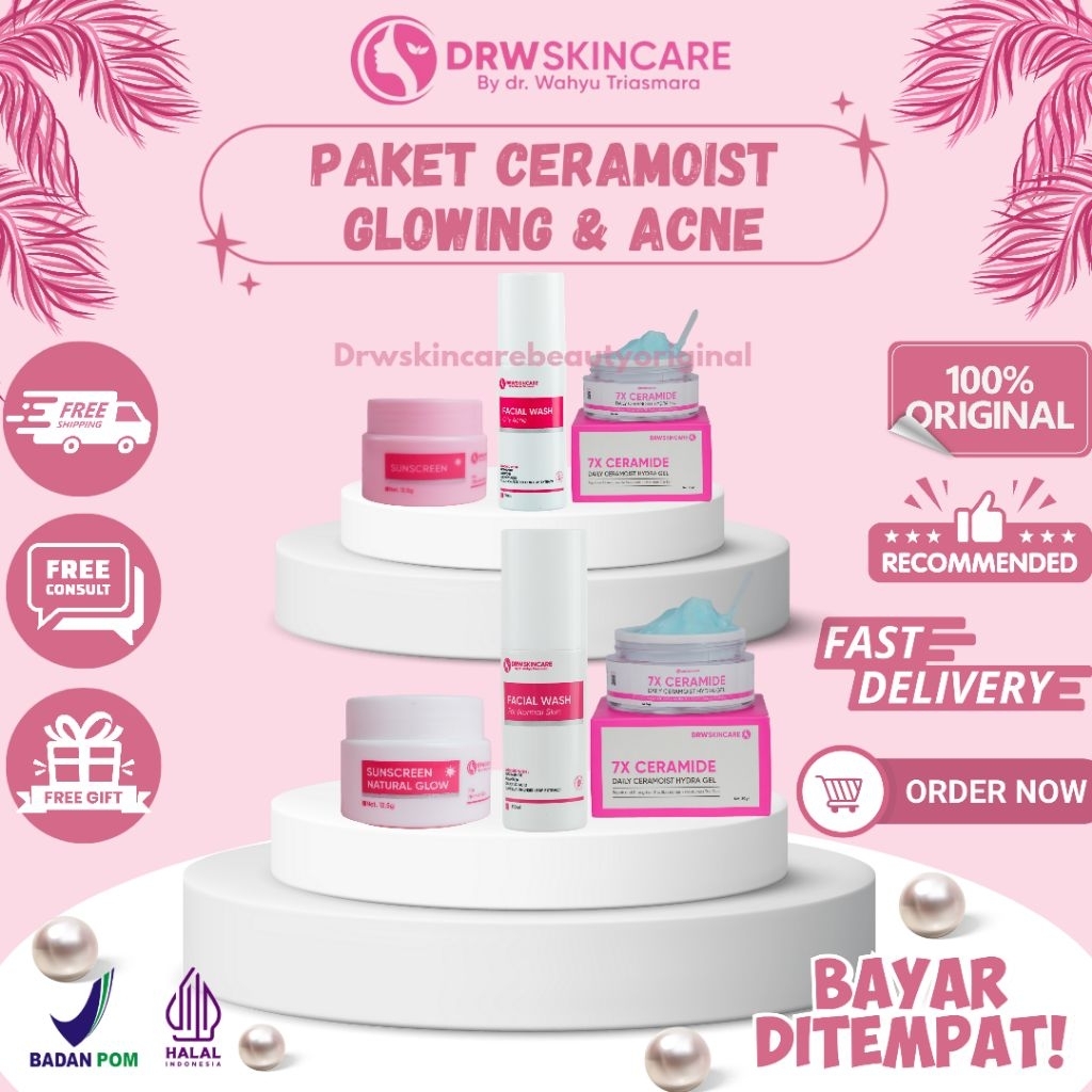 DRW Skincare Paket Ceramoist Acne & Glowing