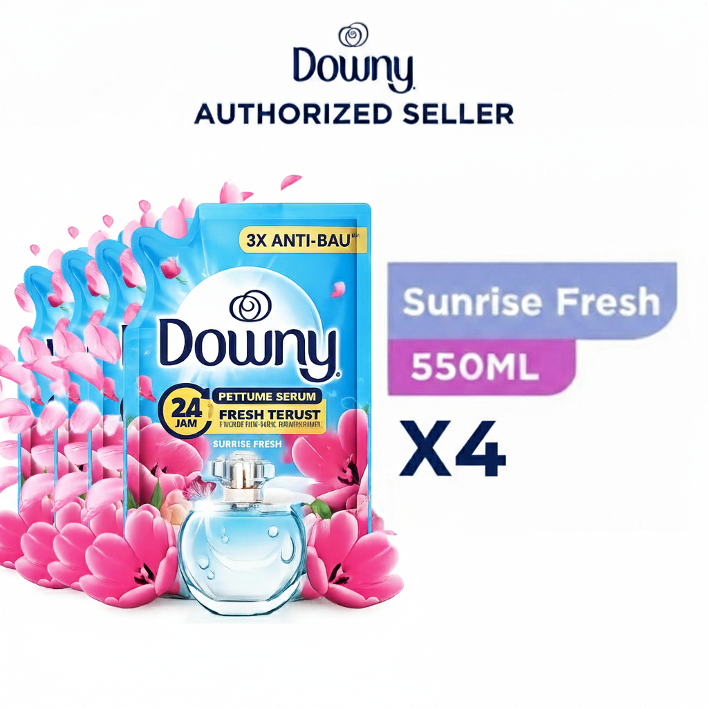 Downy Sunrise Fresh Pewangi dan Softener 550ml - Isi 4