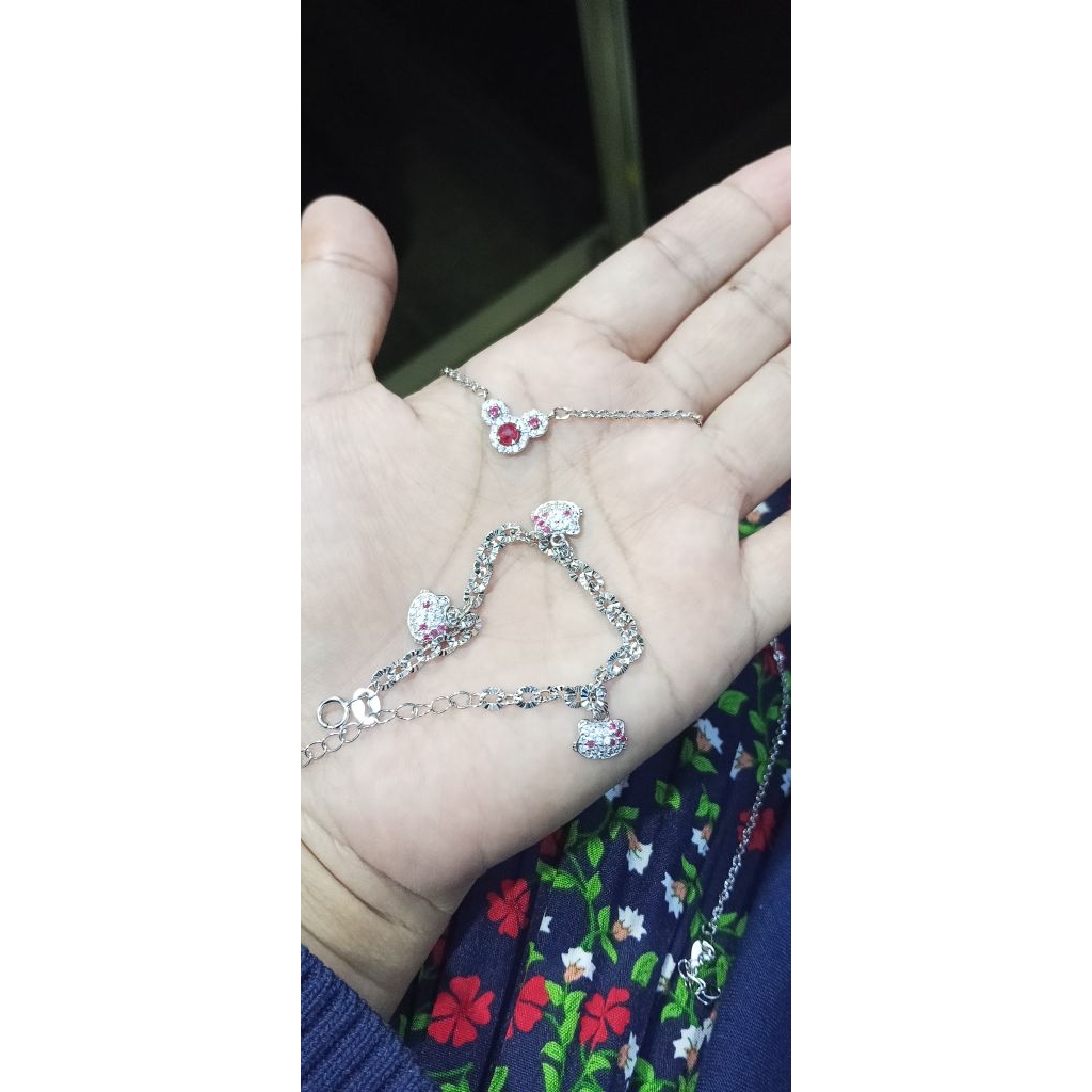 kalung dan gelang perak anak