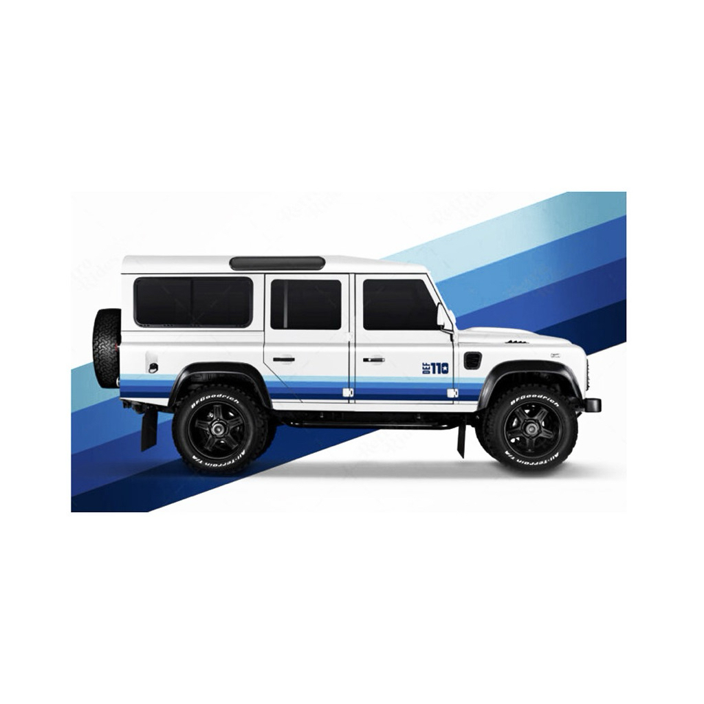 Sticker decal RC defender universal strip blue RC land rover defender skala 1:10