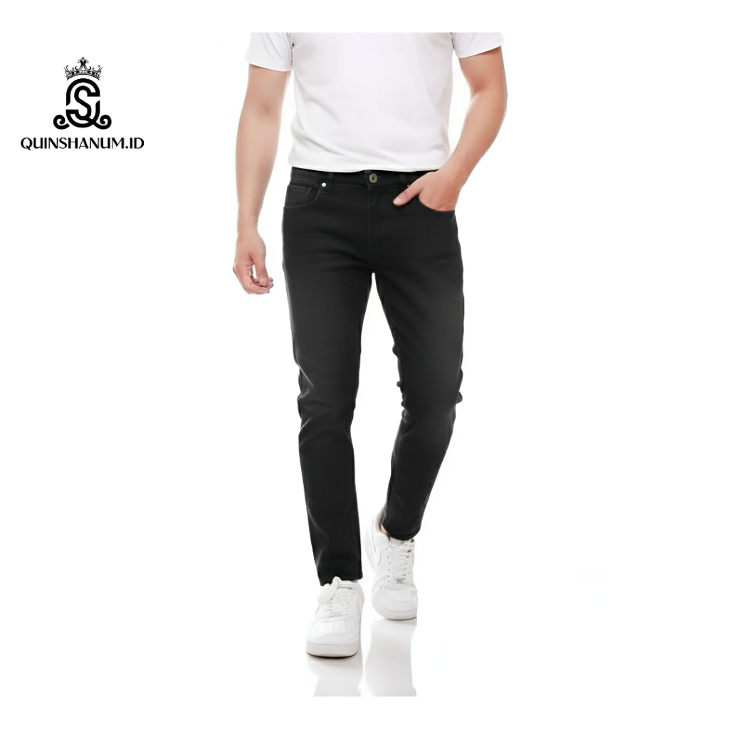 PURAMA - Celana Jeans Pria Slim Fit | Denim Elastis | Cocok Casual & Kerja