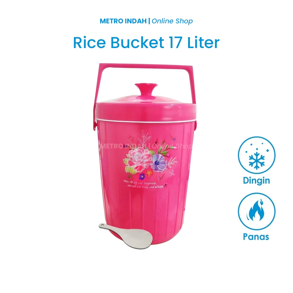 KIMPLAST Rice Bucket 17 Liter | Termos Nasi Besar Penghangat Nasi & Termos Es Batu | Wadah Penyimpan