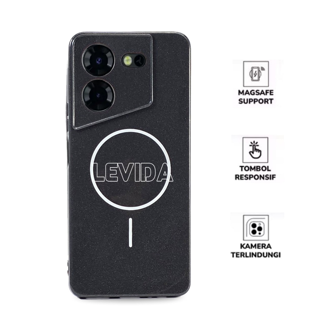 Soft Candy Glitter Black Case For Tecno Pova 5 Tecno Pova 5 Tecno Pova 6 Tecno Pova 6 Pro Case Magsa