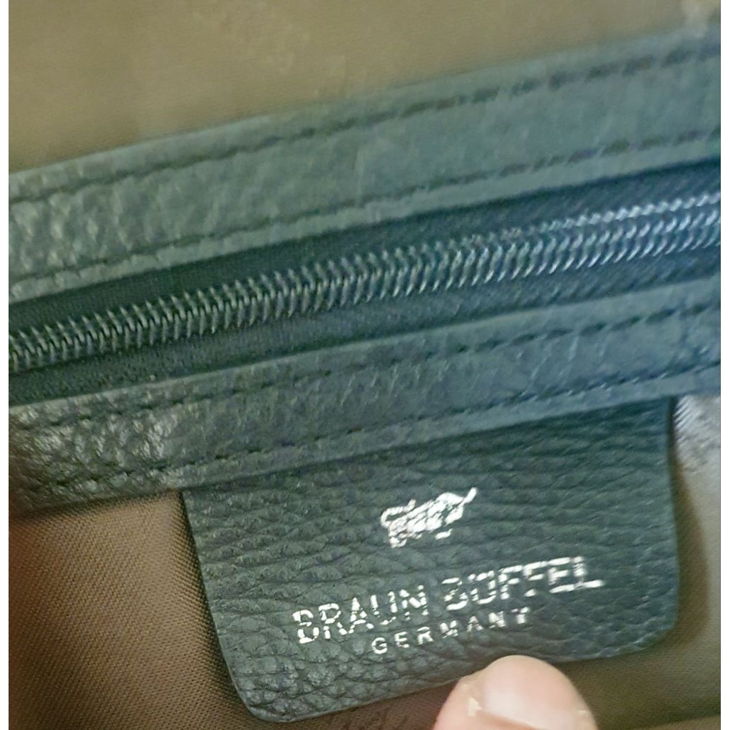 Jual tas second Authentic Braun Buffel, full leather, very good condition