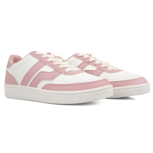 Piero Sepatu Sneakers Wanita Court Derby Big Logo W Coral White Coral Pie1000152