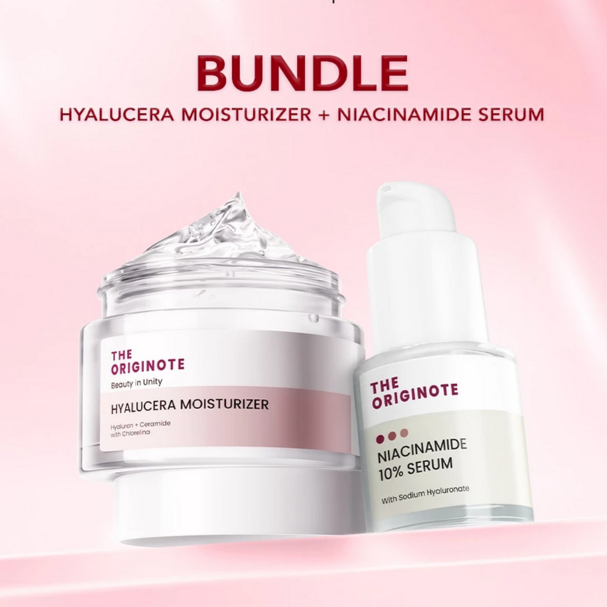 PAKET ISI 2 - The Originote SPECIAL BUNDLE 2in1 - Serum Moisturizer Glowing Brightening Pelembab Waj