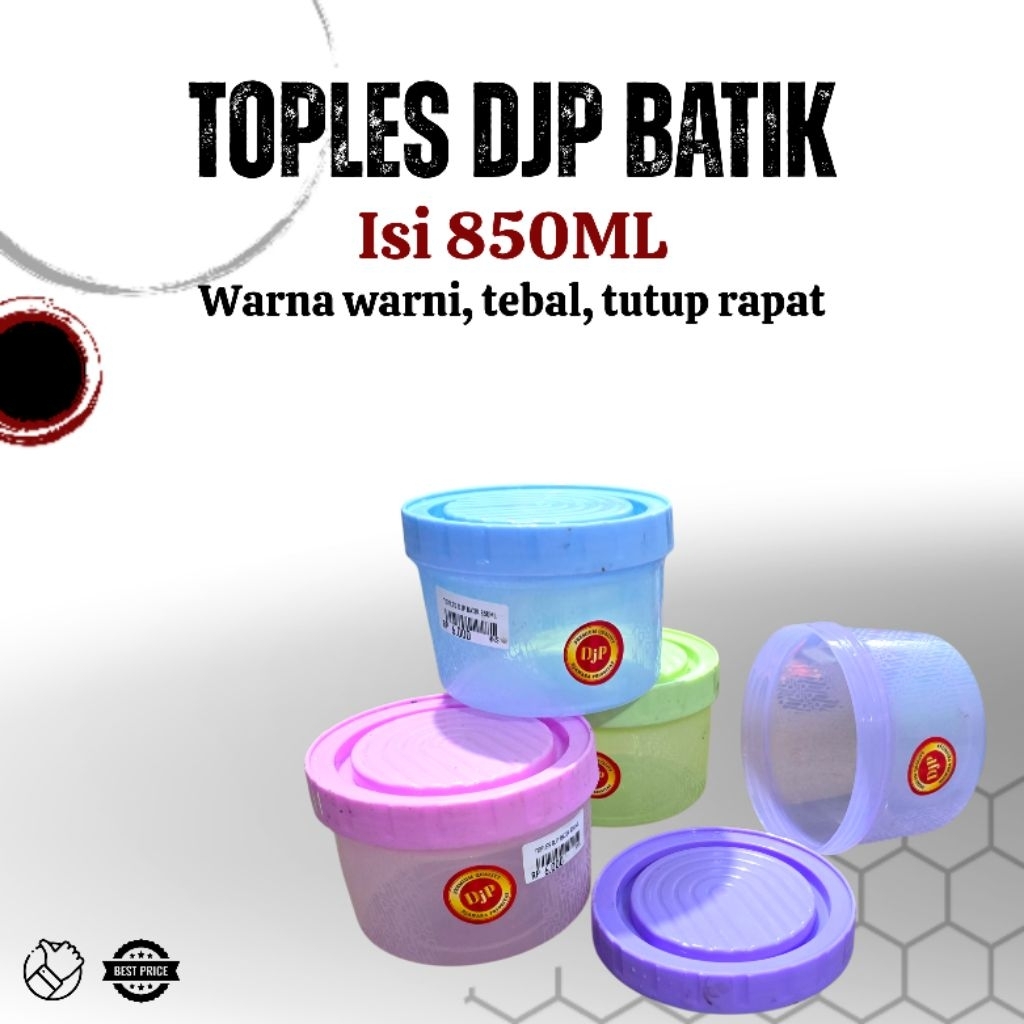 Toples kue kering djp batik 850ml 1200ml 2200ml plastik grosir
