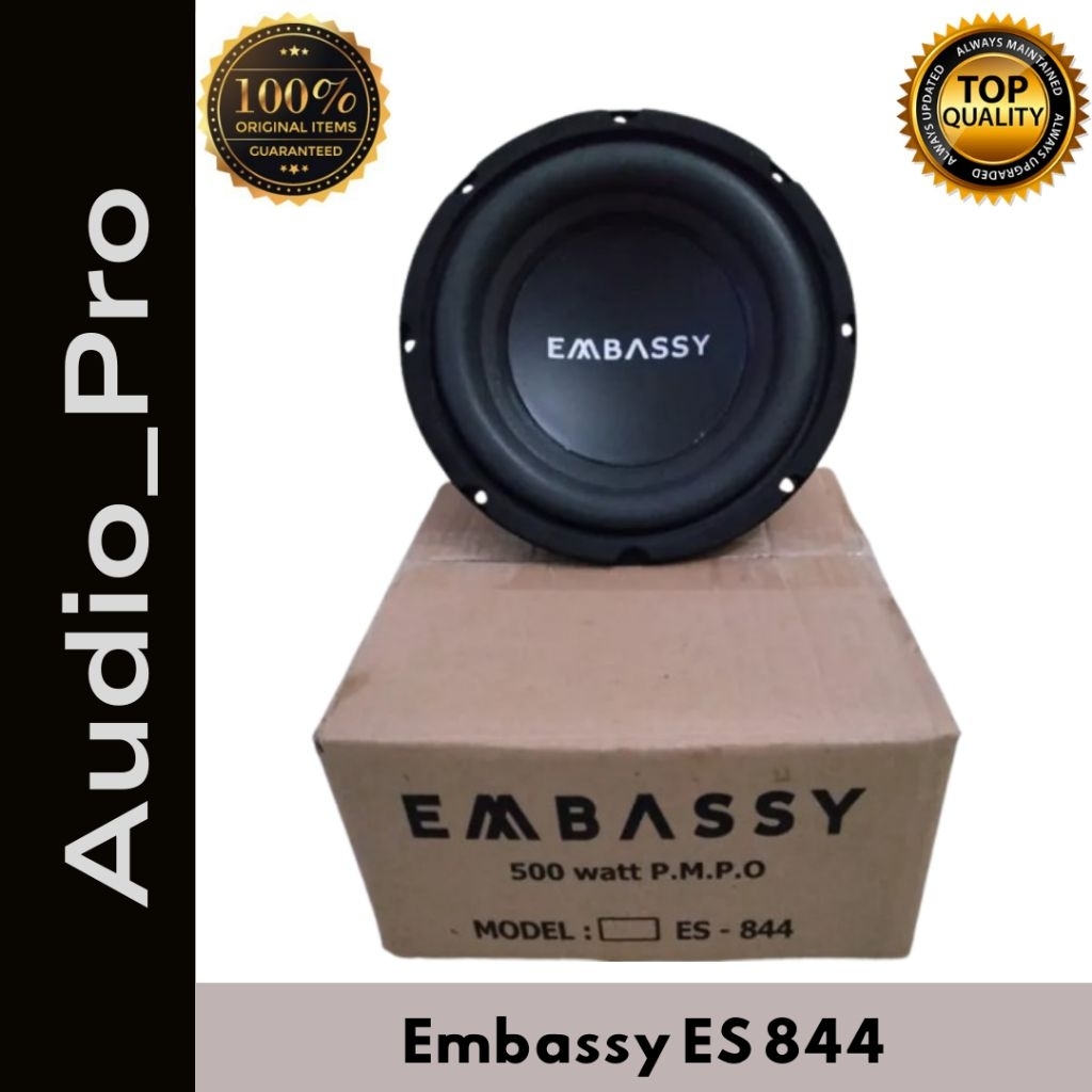 SPEAKER SUBWOOFER 8 INCH EMBASSY ES-844 DOUBLE COIL